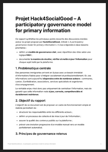 Screenshot of report