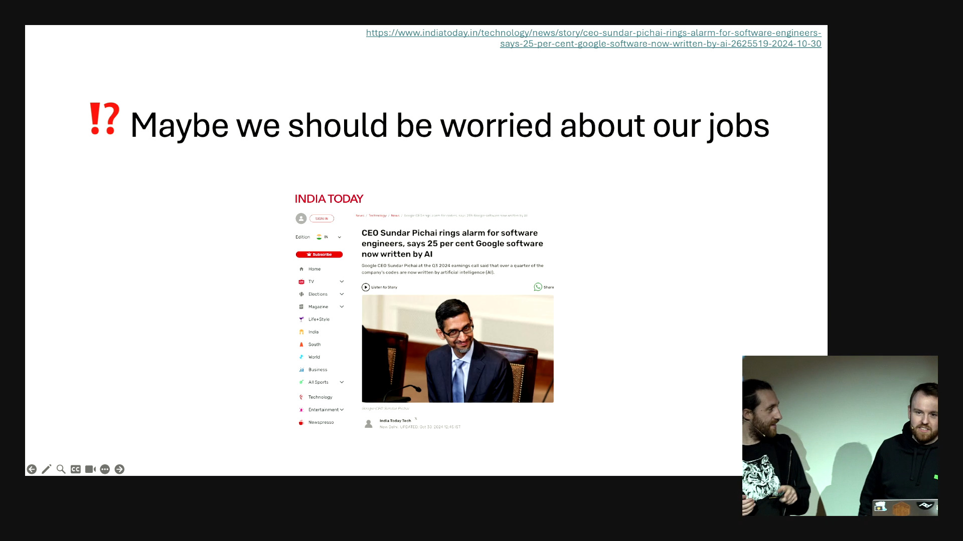 Maybe we should be worried about our jobs